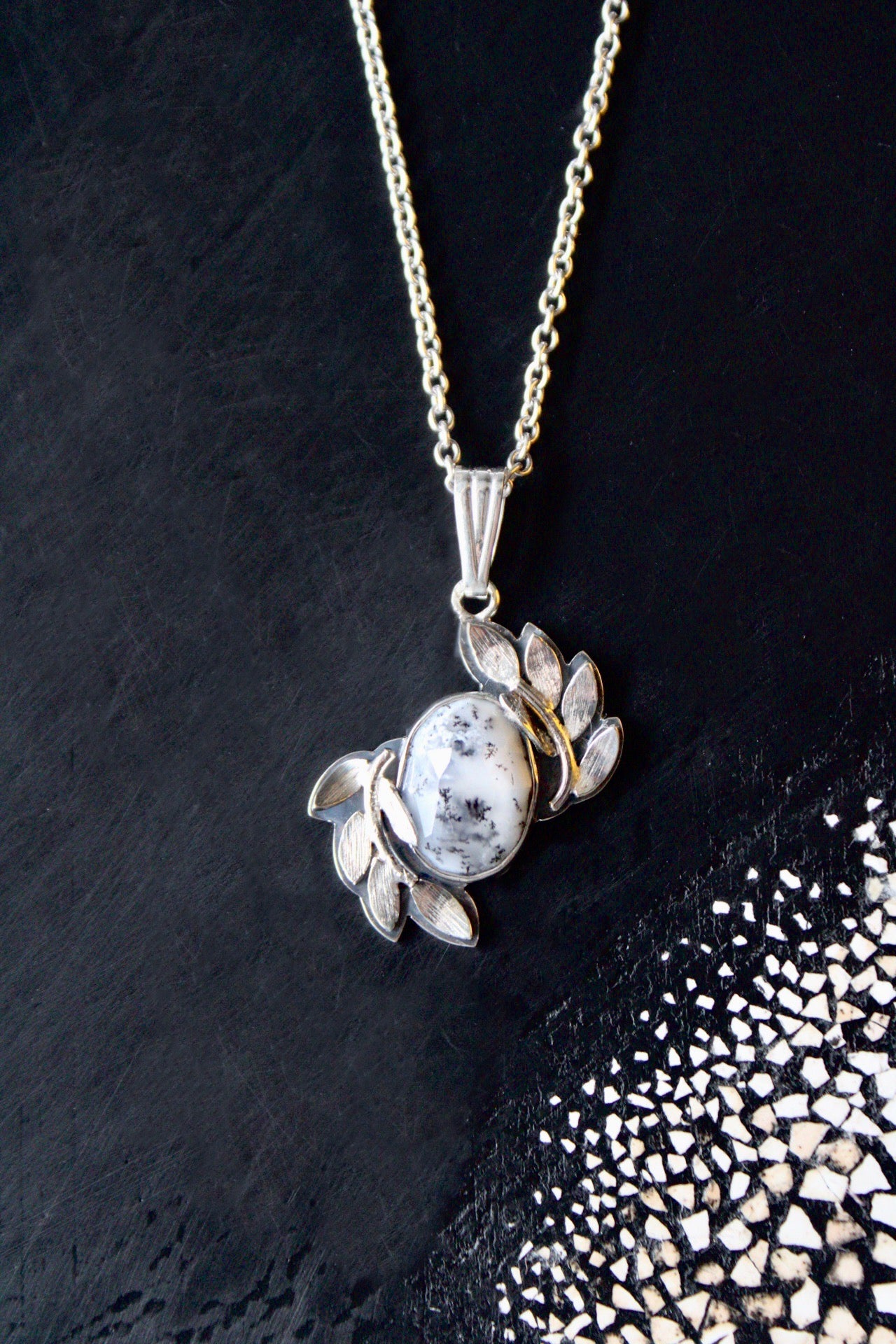 Pendentif César et agate dentritique image 3