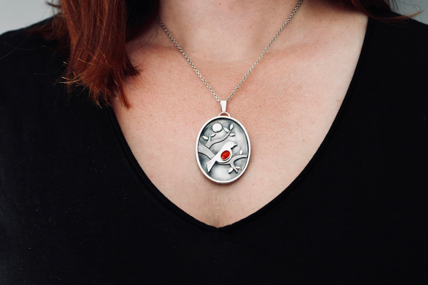 Pendentif "Rouge gorge"